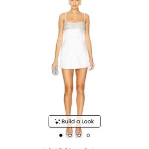 MAJORELLE White Babydoll Spaghetti Strap Mini Dress - WORN ONCE